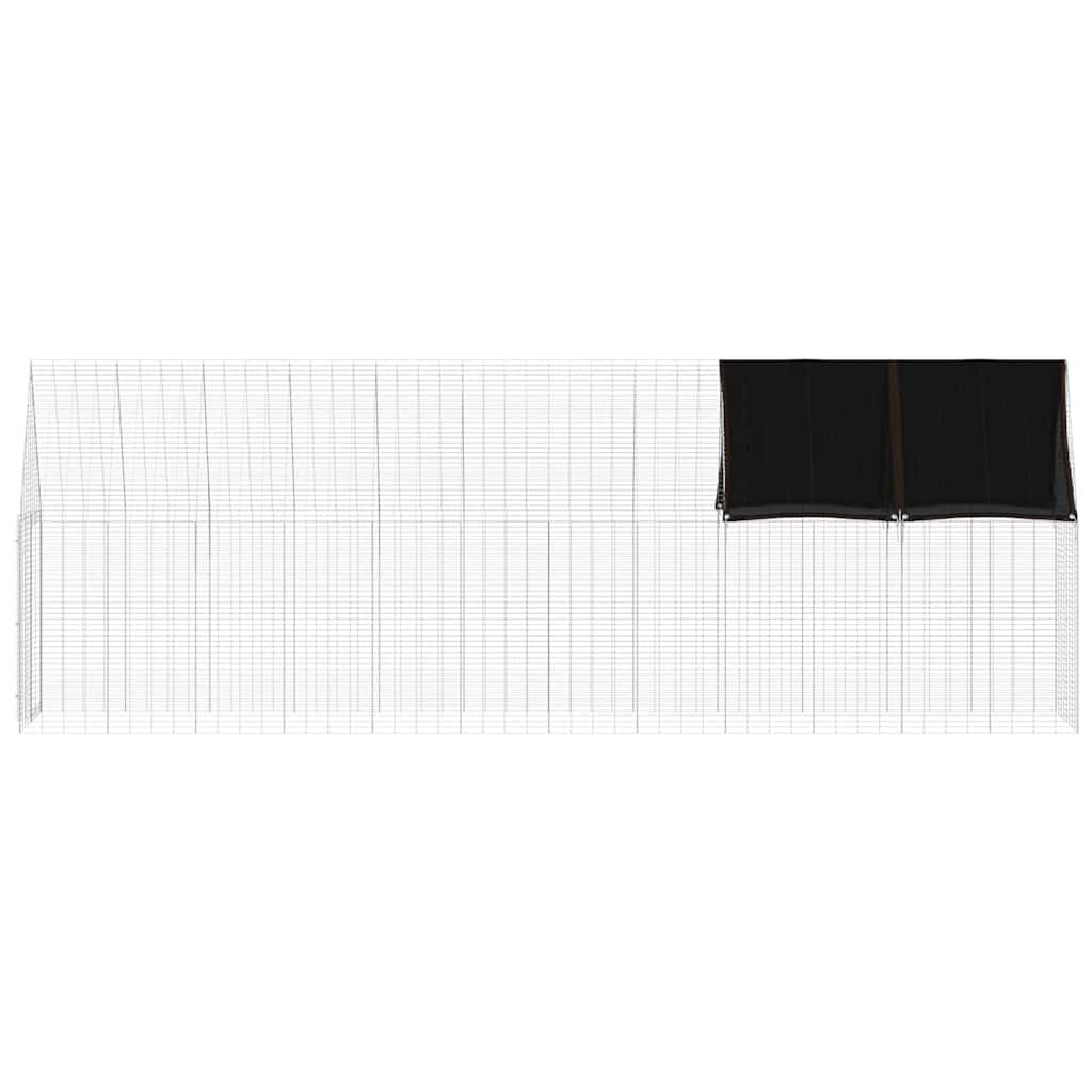 vidaXL Klatka dla kur 2 pcs Srebrny 600 x 100 x 210 cm