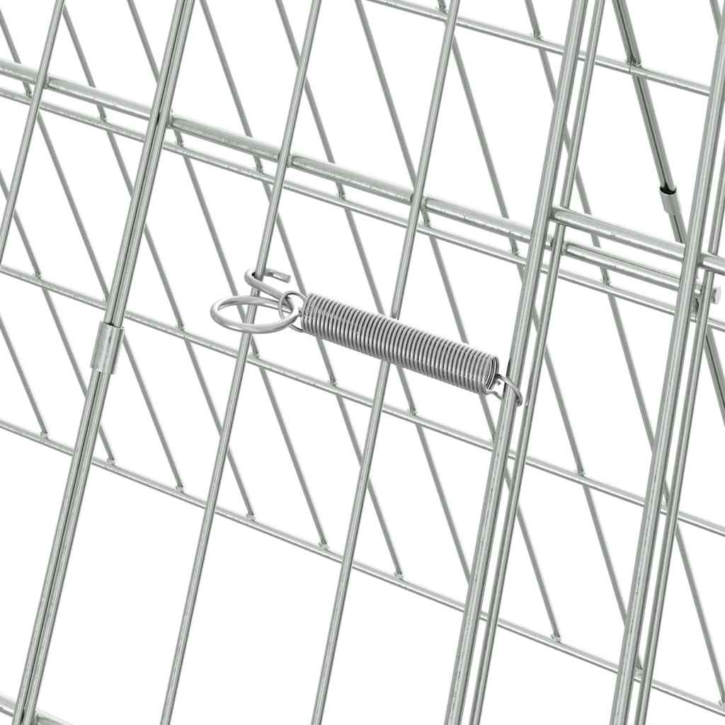 vidaXL Klatka dla kur Srebrny 215 x 55 x 55 cm Stal Galwanizowana