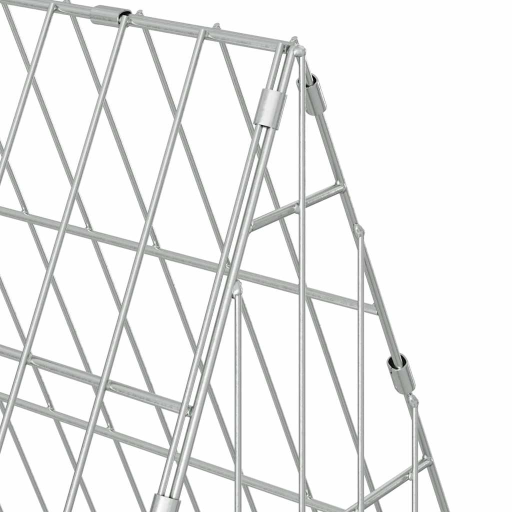 vidaXL Klatka dla kur Srebrny 215 x 55 x 55 cm Stal Galwanizowana