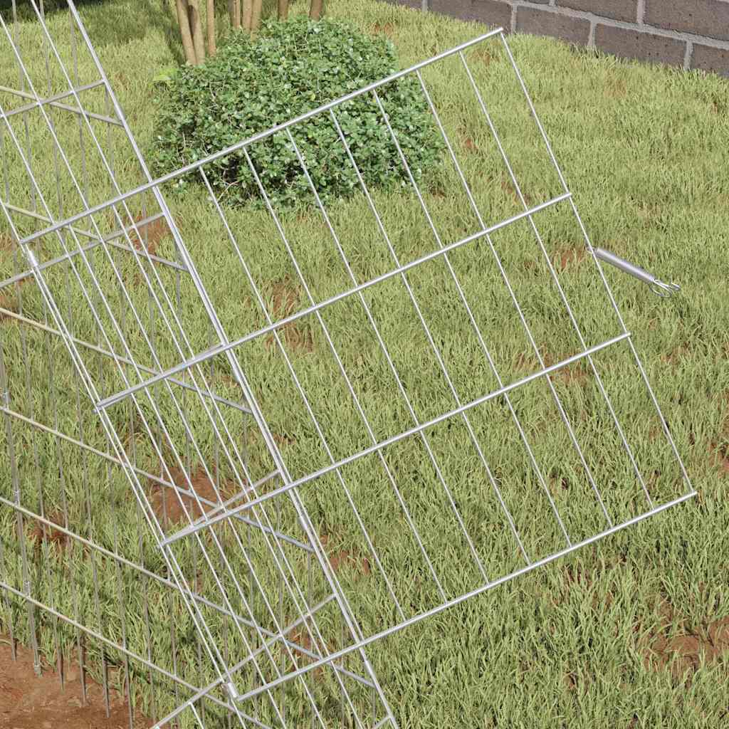 vidaXL Klatka dla kur Srebrny 110 x 100 x 85 cm Stal Galwanizowana