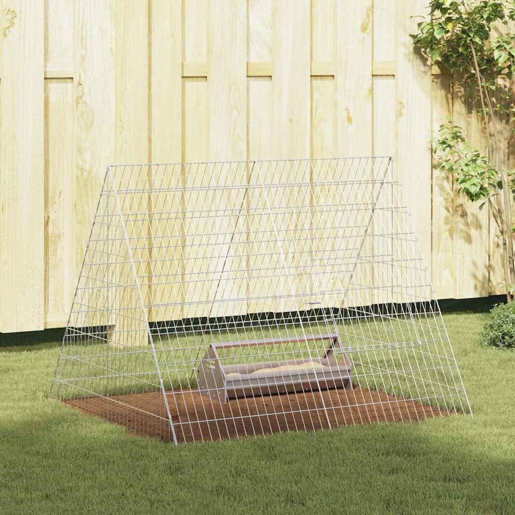 vidaXL Klatka dla kur Srebrny 110 x 100 x 85 cm Stal Galwanizowana