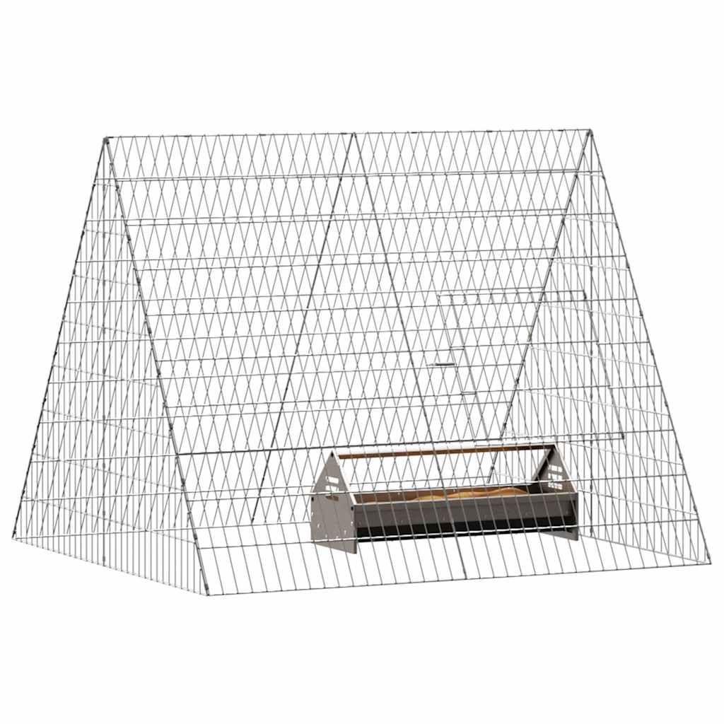 vidaXL Klatka dla kur Srebrny 110 x 100 x 85 cm Stal Galwanizowana