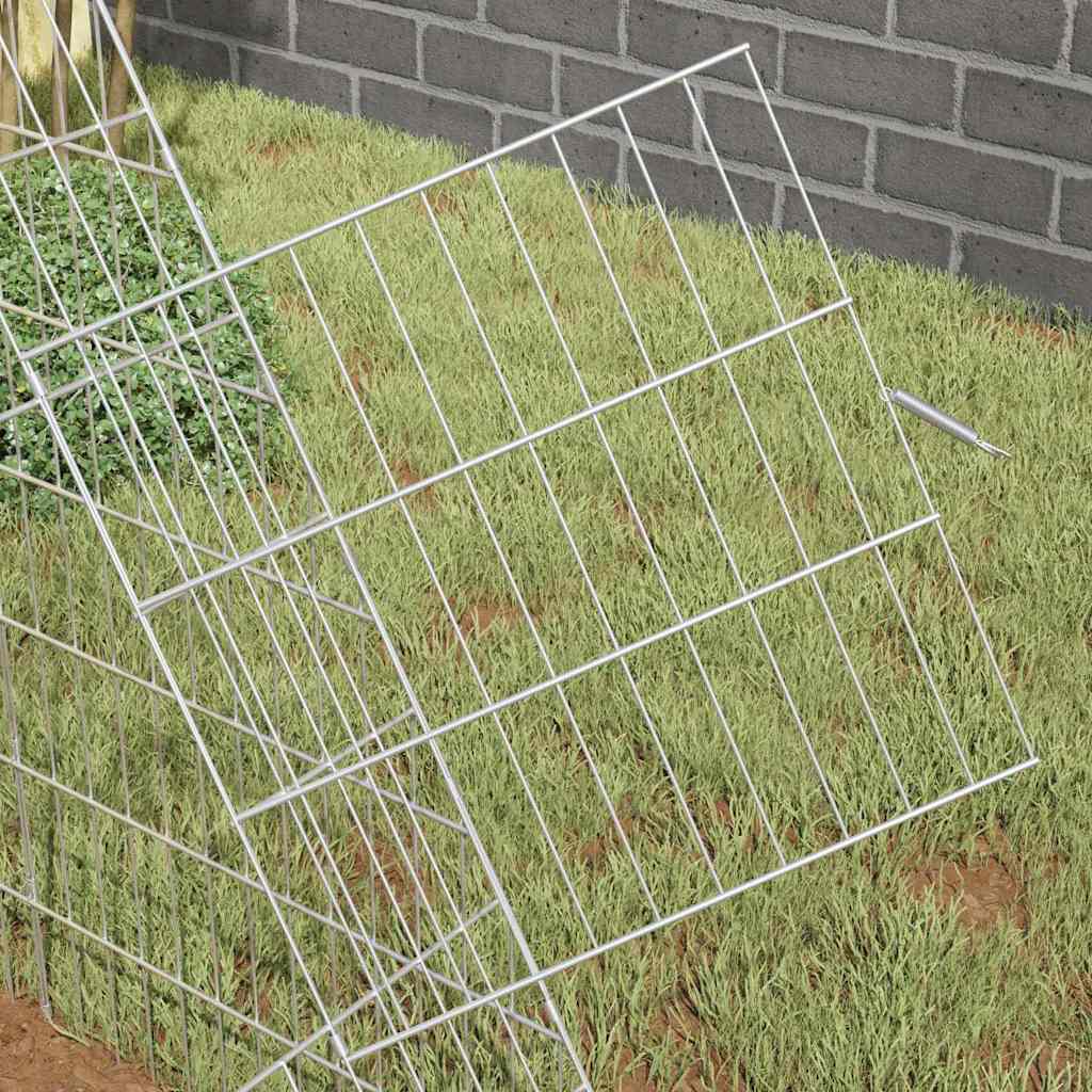 vidaXL Klatka dla kur Srebrny 215 x 100 x 85 cm Stal Galwanizowana