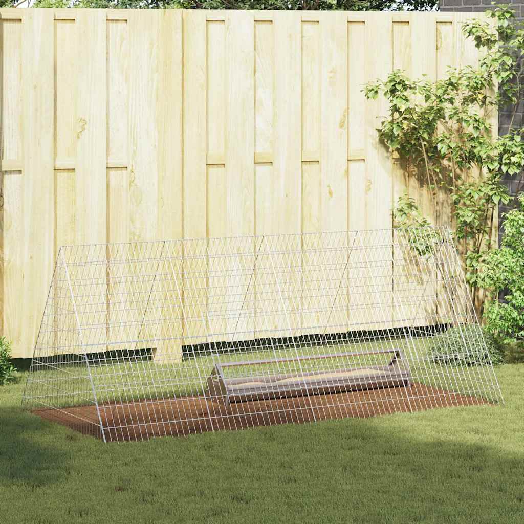 vidaXL Klatka dla kur Srebrny 215 x 100 x 85 cm Stal Galwanizowana