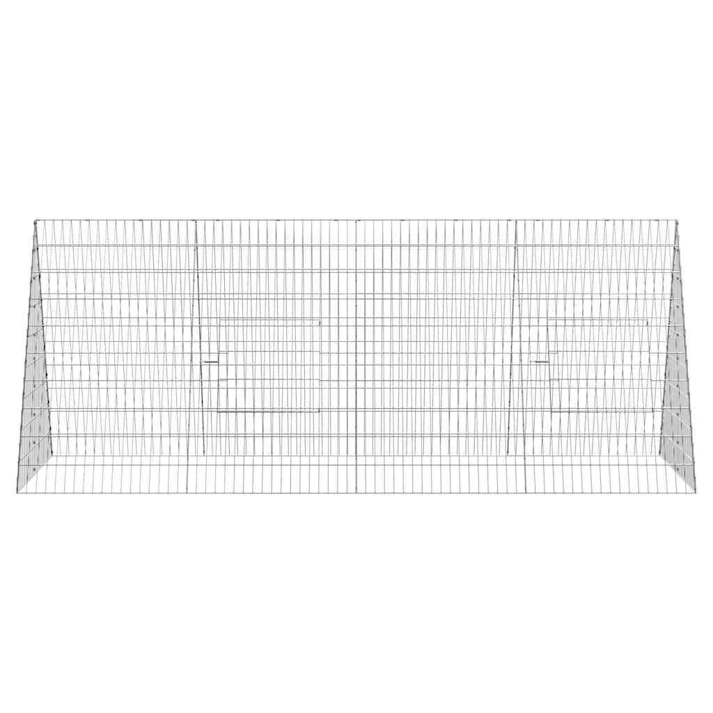 vidaXL Klatka dla kur Srebrny 215 x 100 x 85 cm Stal Galwanizowana
