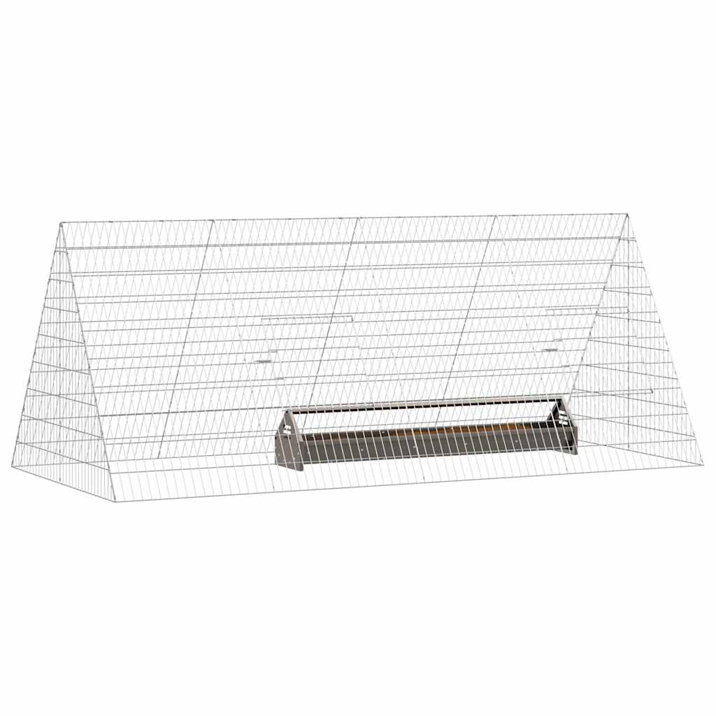vidaXL Klatka dla kur Srebrny 215 x 100 x 85 cm Stal Galwanizowana