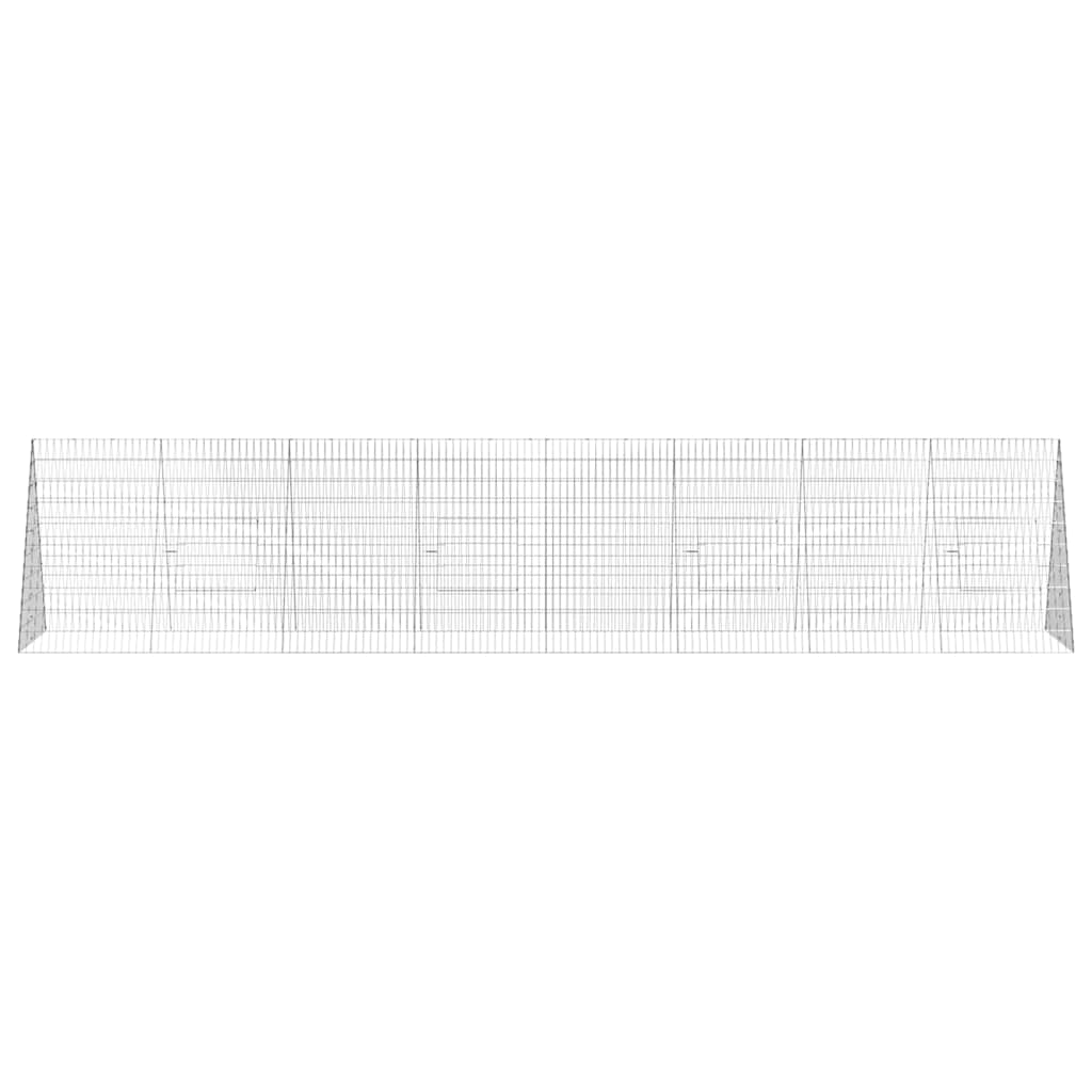 vidaXL Klatka dla kur Srebrny 430 x 100 x 85 cm Stal Galwanizowana