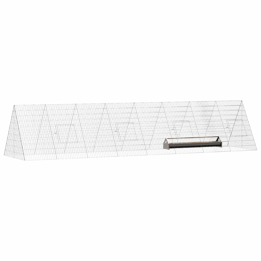 vidaXL Klatka dla kur Srebrny 430 x 100 x 85 cm Stal Galwanizowana