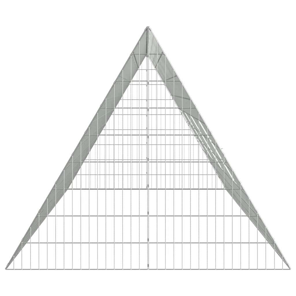 vidaXL Klatka dla kur Srebrny 430 x 100 x 85 cm Stal Galwanizowana