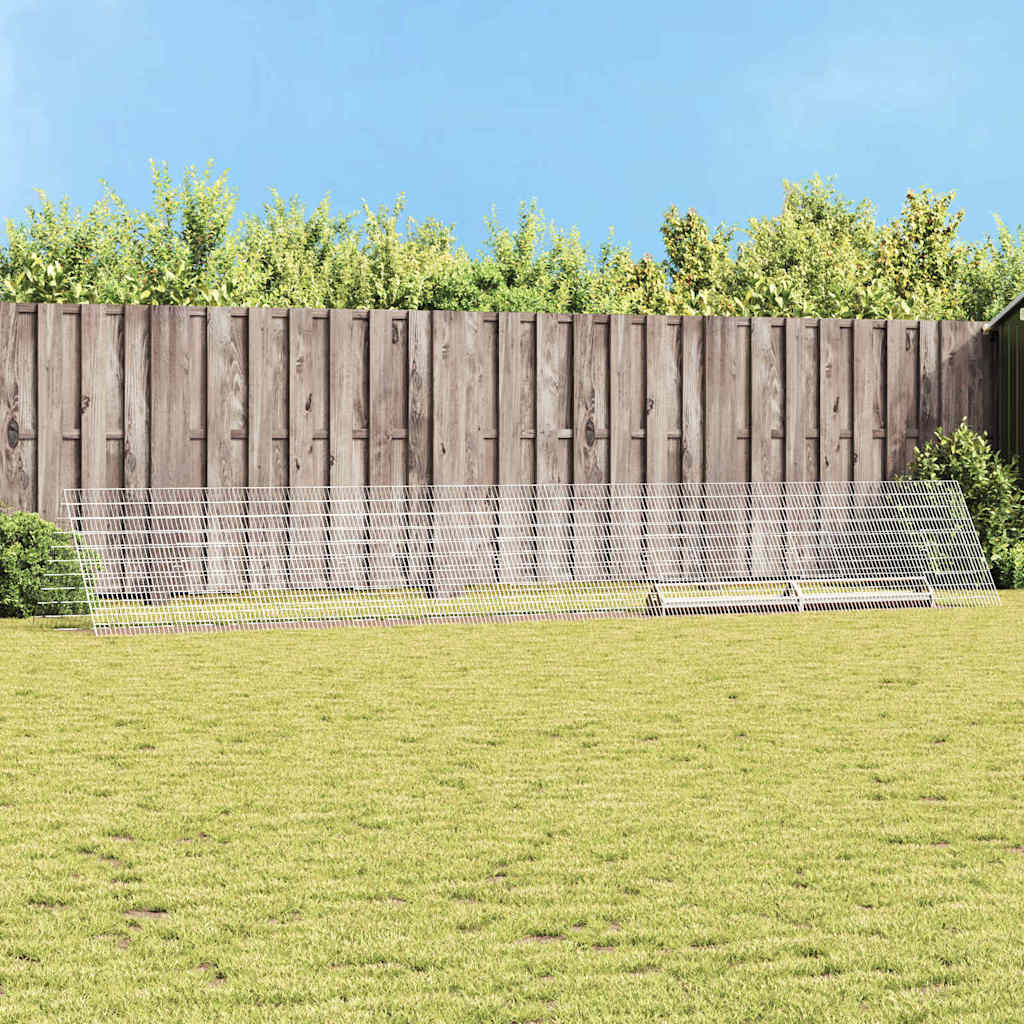 vidaXL Klatka dla kur Srebrny 650 x 100 x 85 cm Stal Galwanizowana