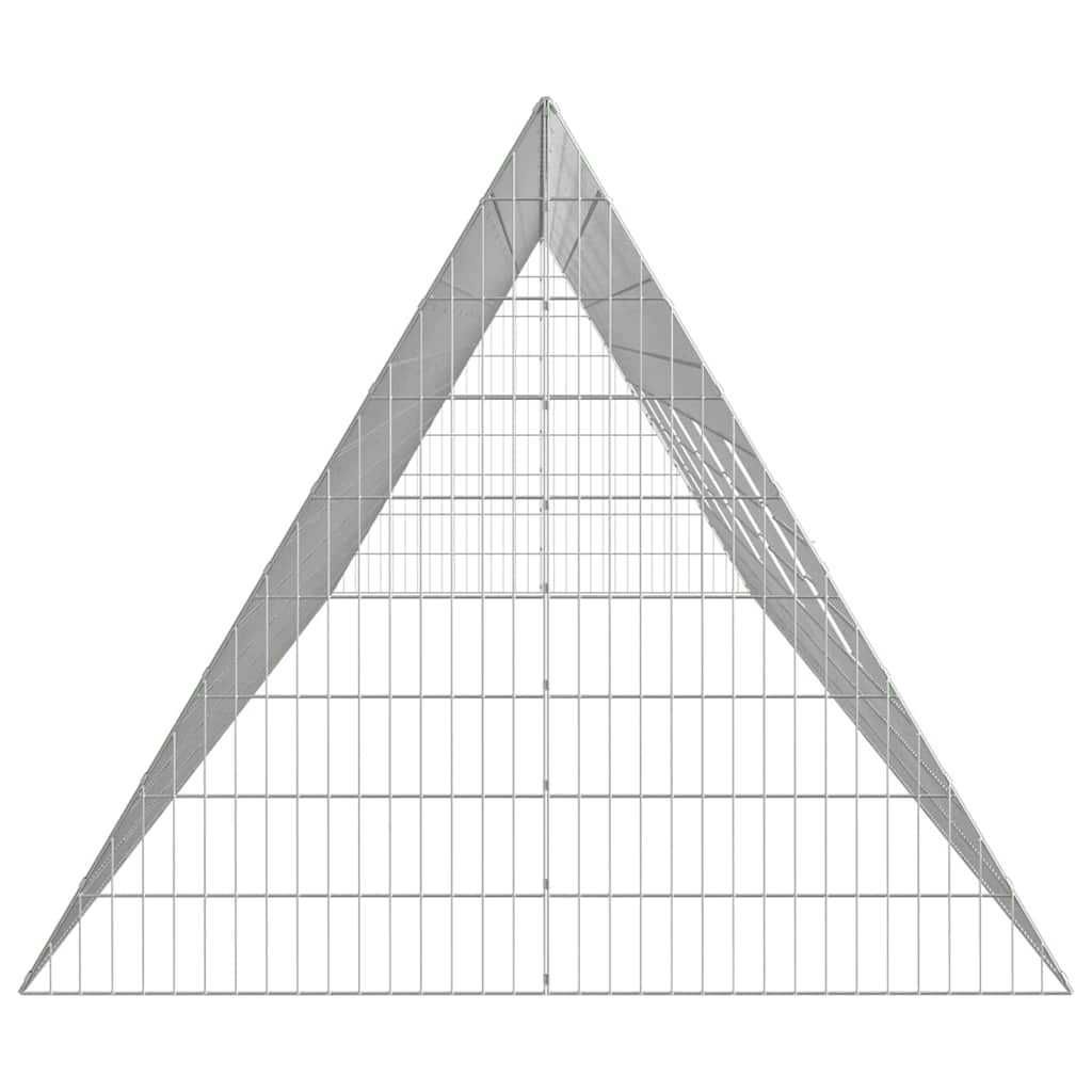 vidaXL Klatka dla kur Srebrny 650 x 100 x 85 cm Stal Galwanizowana