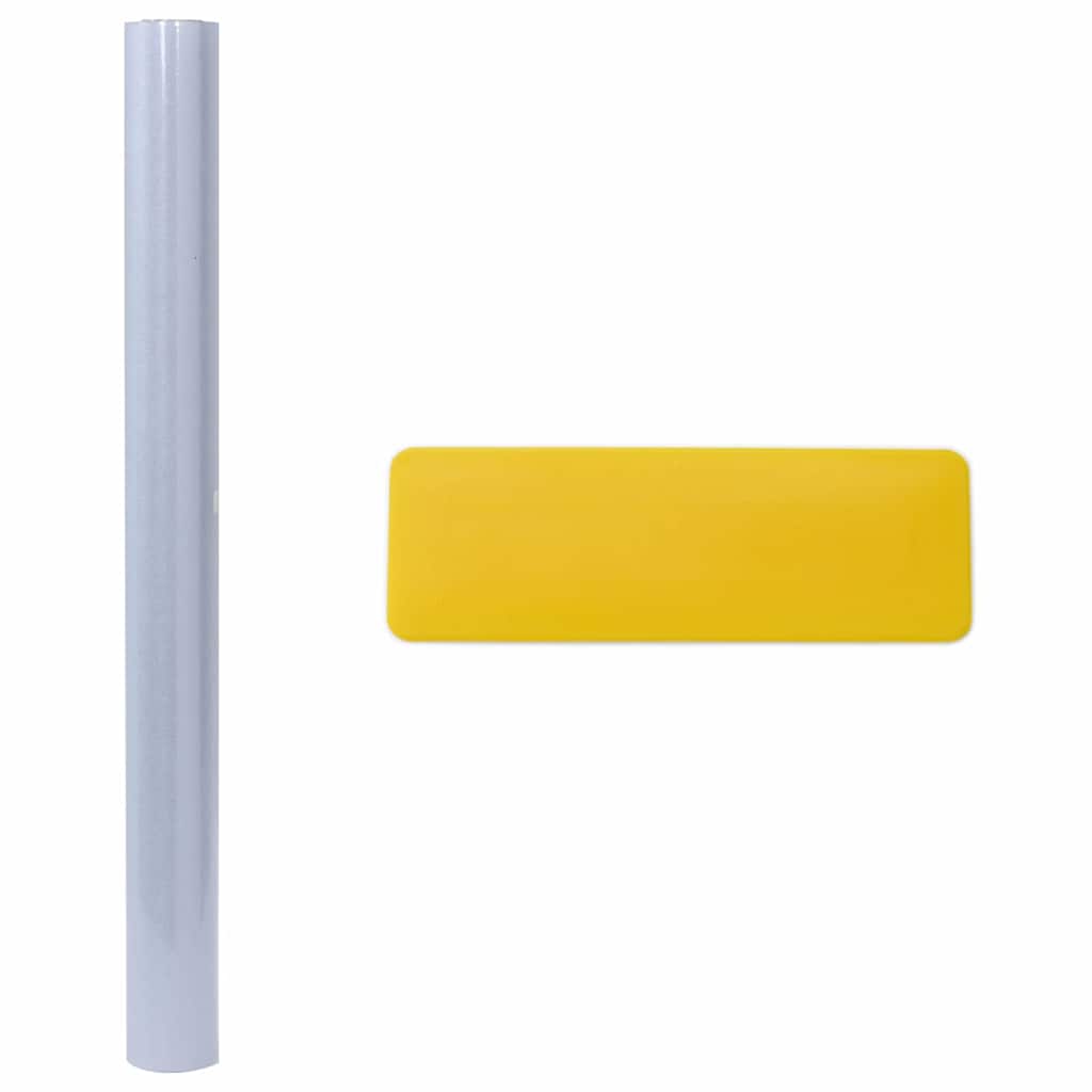 vidaXL Statyczna folia okienna Szary matowy 60 x 1000 cm PVC