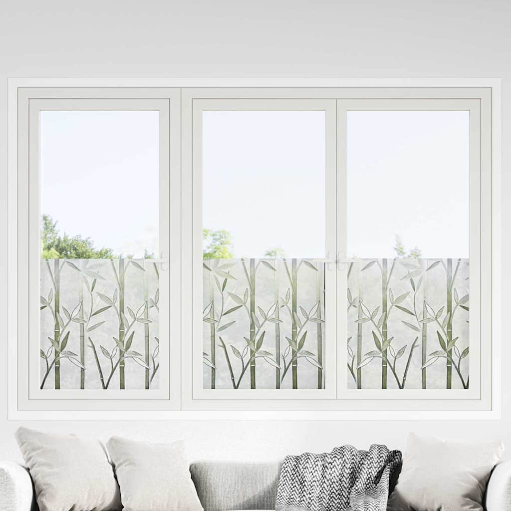 vidaXL Statyczna folia okienna Wzór bambusa 60 x 500 cm PVC