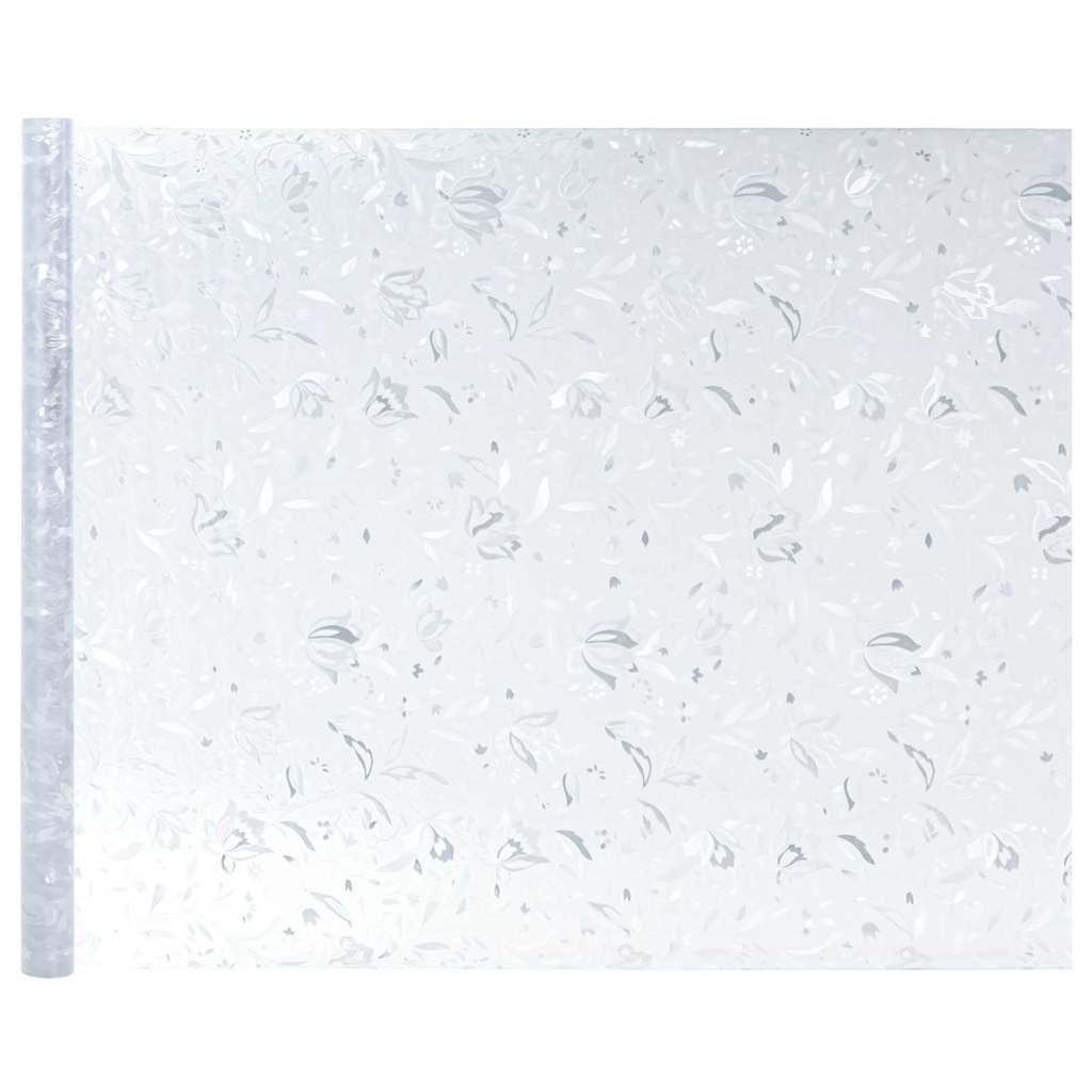 vidaXL Statyczna folia okienna Wzór kwiatów 60 x 500 cm PVC