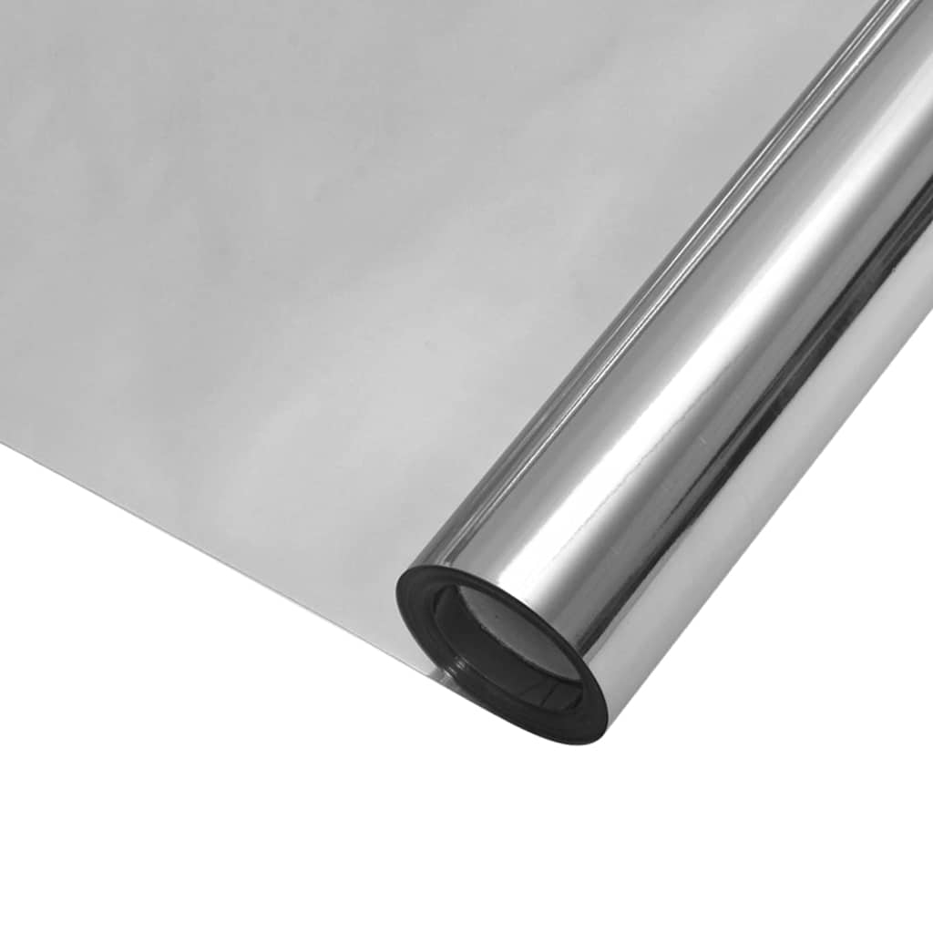 vidaXL Statyczna refleksyjna folia okienna solarna srebrny PVC