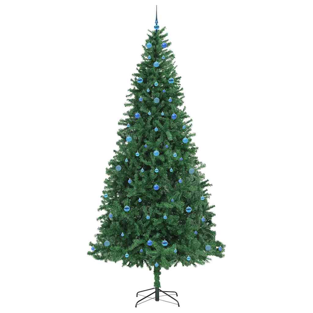 vidaXL Sztuczna choinka z podstawą Zielony 300 cm PVC, Metal i Plastik