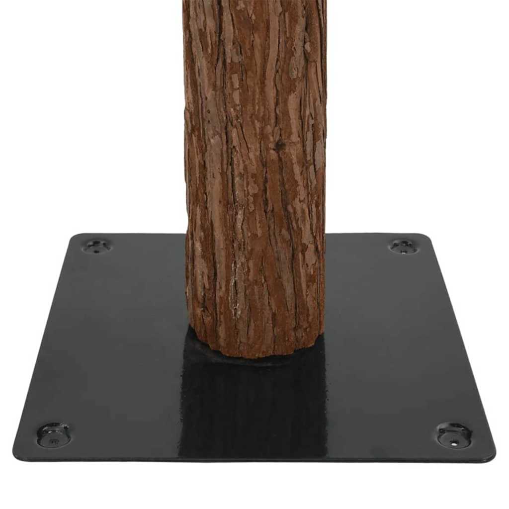 vidaXL Szczupła Choinka Zielony 180 cm PVC i lite drewno sosnowe