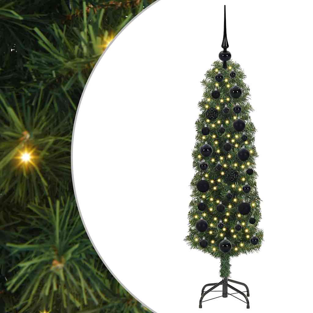 vidaXL Sztuczna choinka z podstawą Zielony 120 cm PVC, stal i plastik