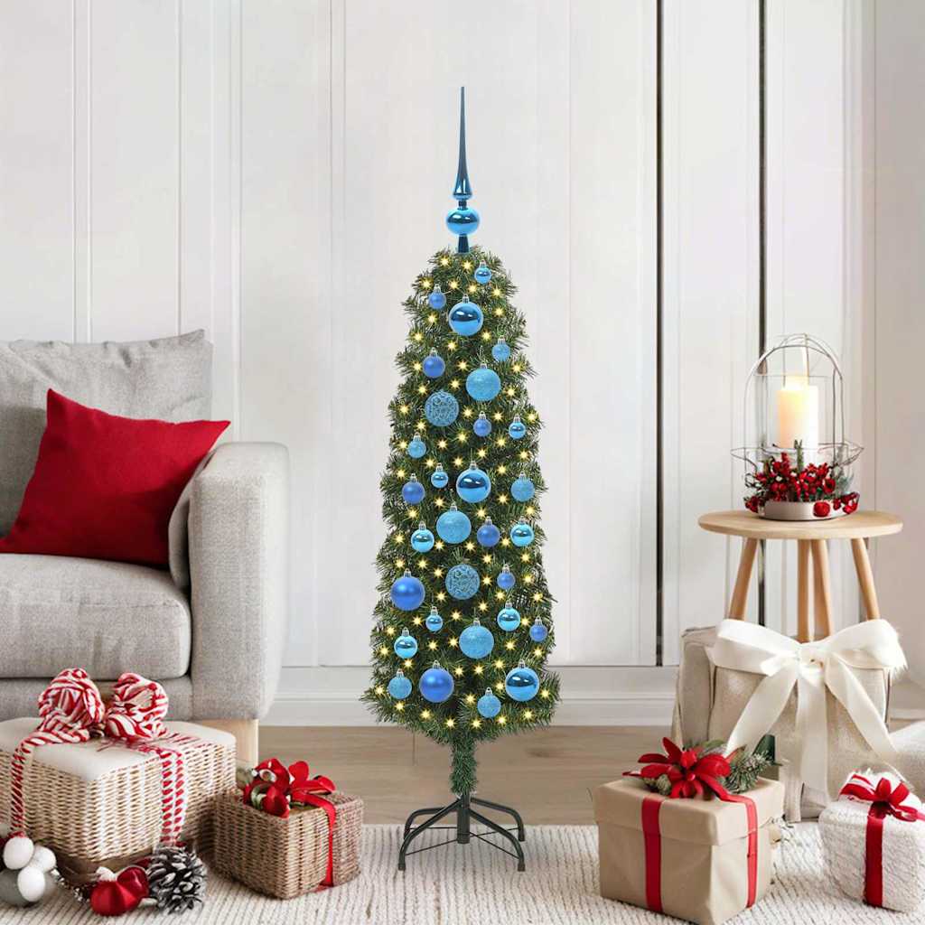 vidaXL Sztuczna choinka z podstawą Zielony 120 cm PVC, stal i plastik