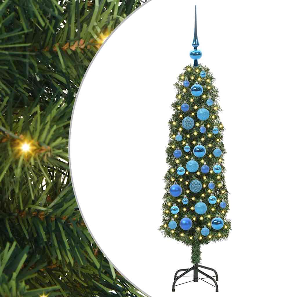 vidaXL Sztuczna choinka z podstawą Zielony 120 cm PVC, stal i plastik