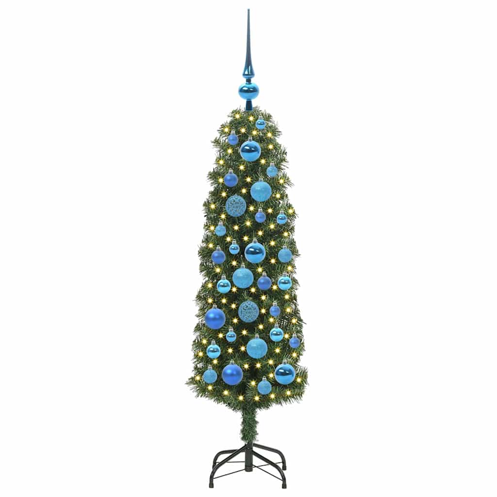 vidaXL Sztuczna choinka z podstawą Zielony 120 cm PVC, stal i plastik