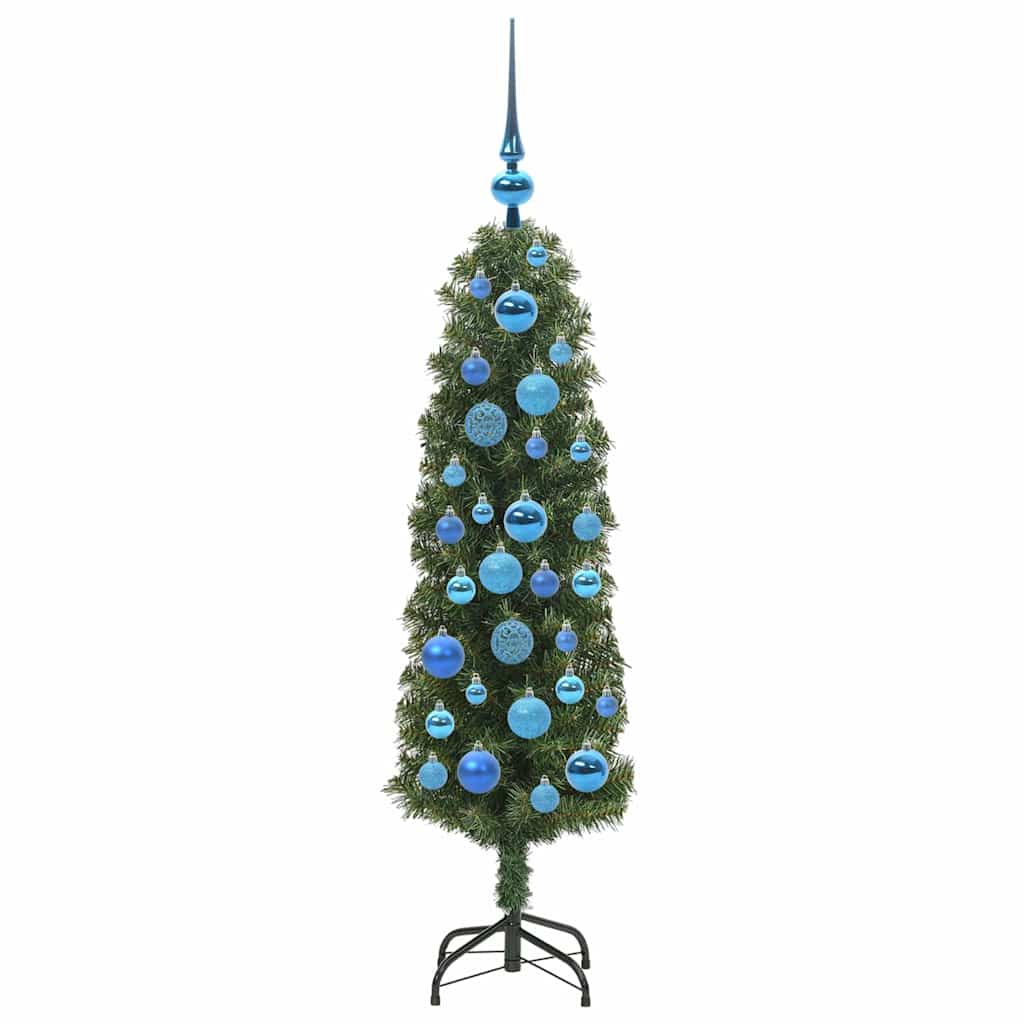vidaXL Sztuczna choinka z podstawą Zielony 120 cm PVC, stal i plastik