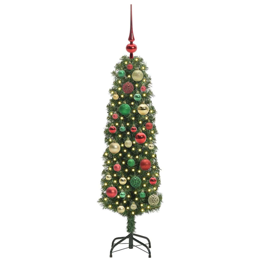 vidaXL Sztuczna choinka z podstawą Zielony 120 cm PVC, stal i plastik