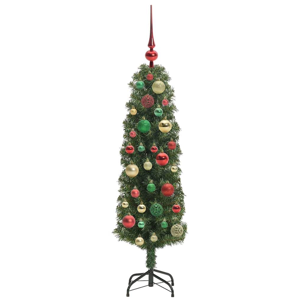 vidaXL Sztuczna choinka z podstawą Zielony 120 cm PVC, stal i plastik