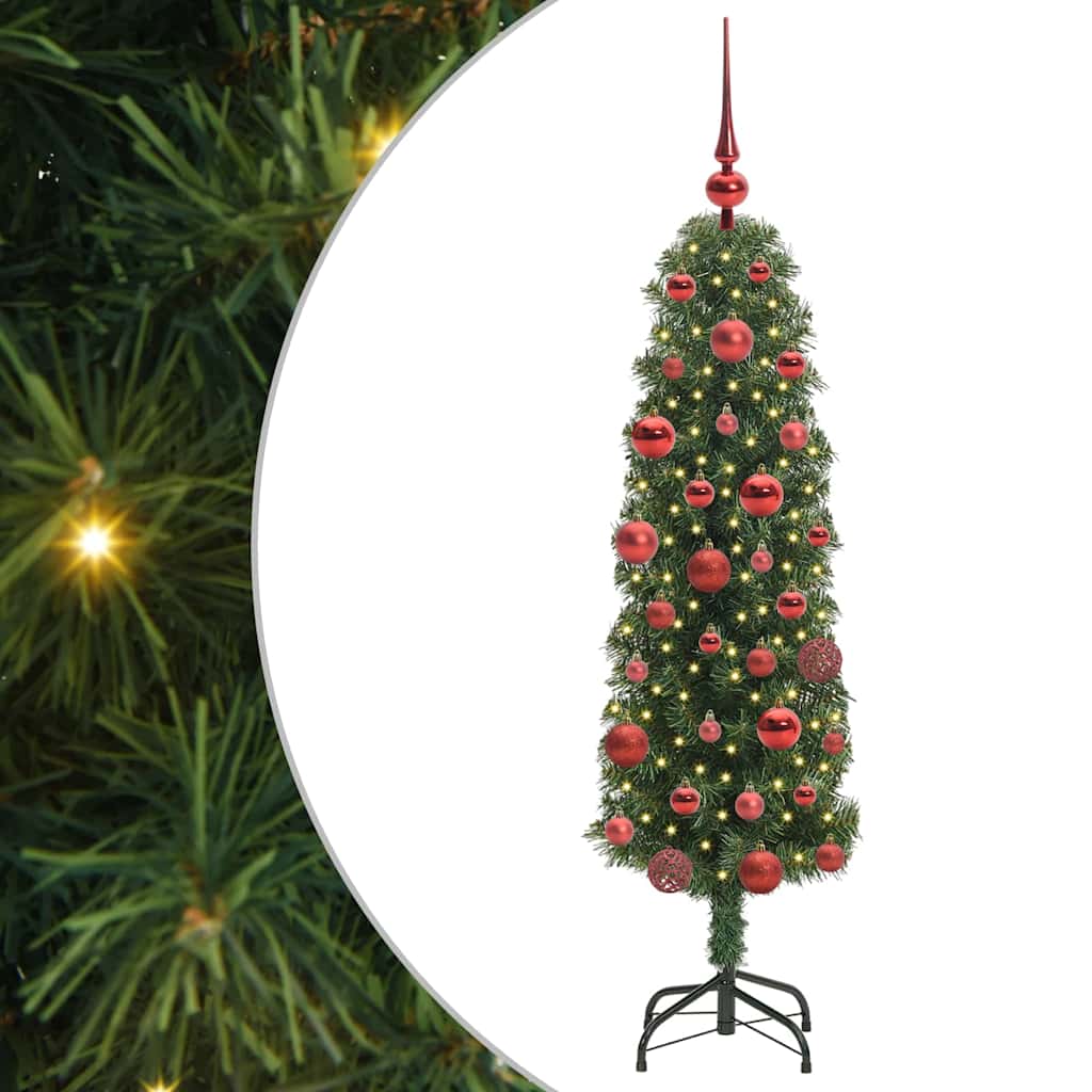 vidaXL Sztuczna choinka z podstawą Zielony 150 cm PVC, stal i plastik