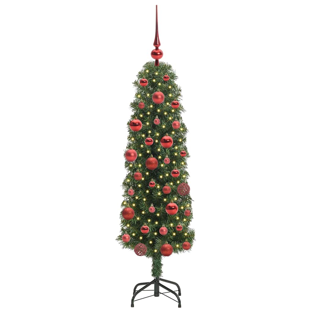 vidaXL Sztuczna choinka z podstawą Zielony 150 cm PVC, stal i plastik