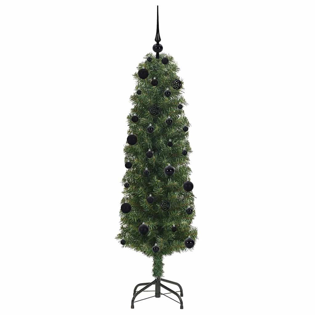 vidaXL Sztuczna choinka z podstawą Zielony 150 cm PVC, stal i plastik