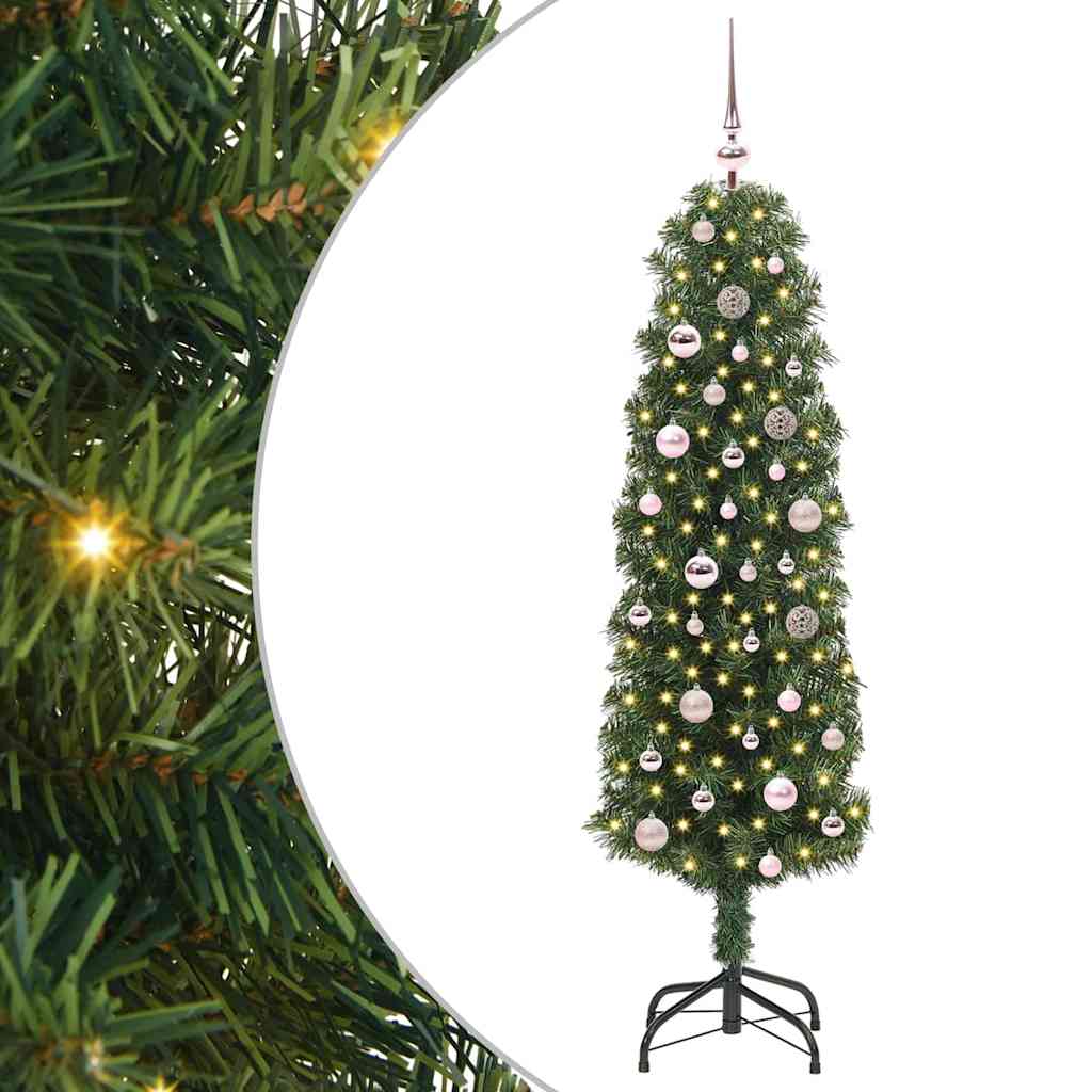 vidaXL Sztuczna choinka z podstawą Zielony 150 cm PVC, stal i plastik