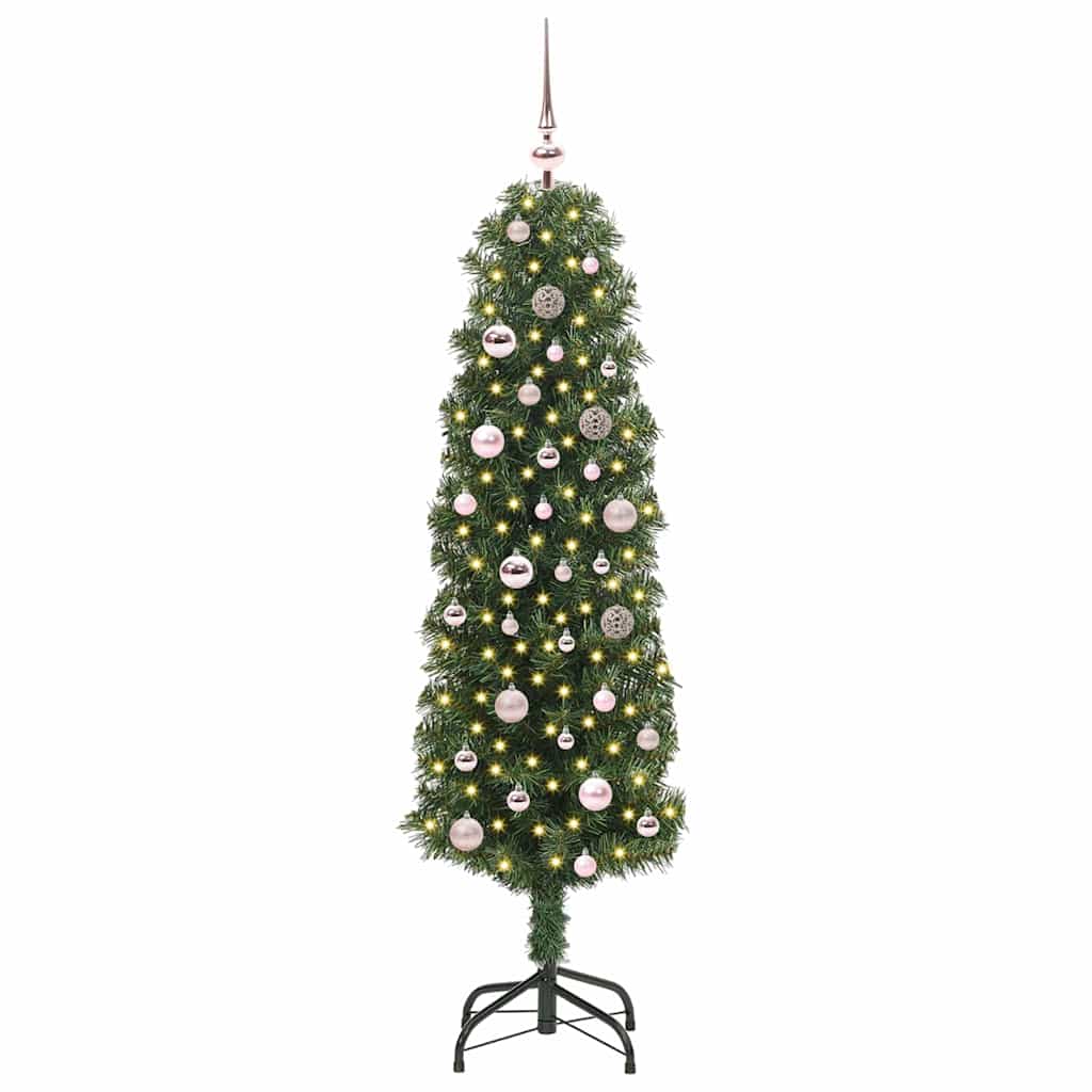 vidaXL Sztuczna choinka z podstawą Zielony 150 cm PVC, stal i plastik