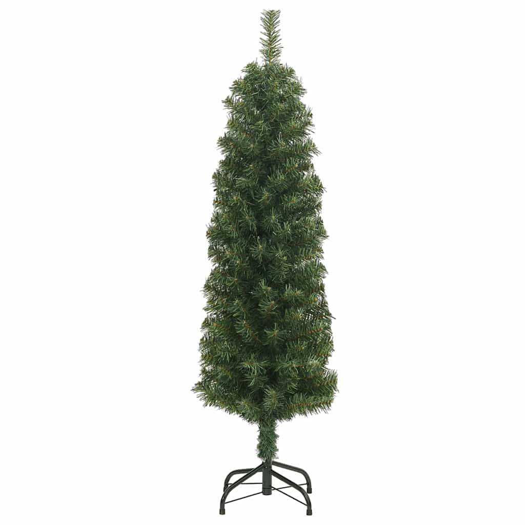 vidaXL Sztuczna choinka z podstawą Zielony 150 cm PVC, stal i plastik