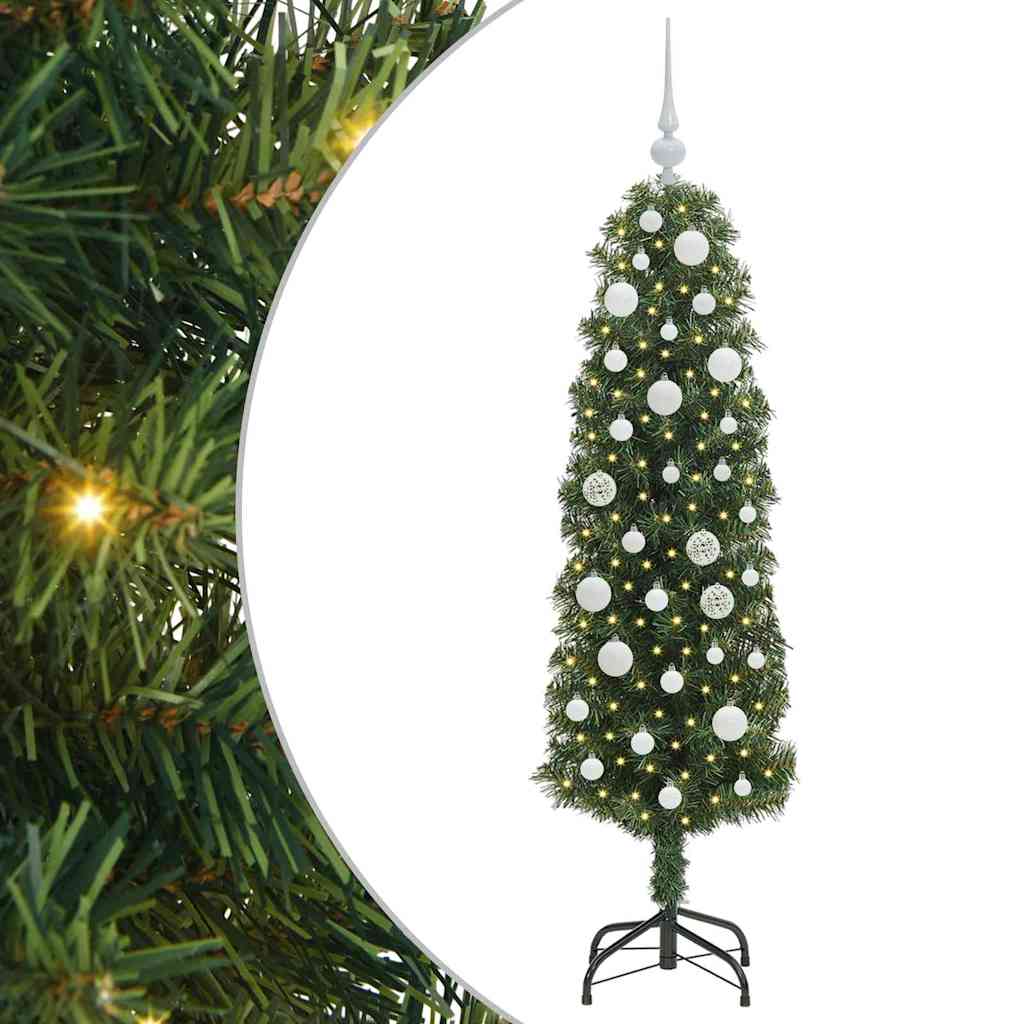 vidaXL Sztuczna choinka z podstawą Zielony 150 cm PVC, stal i plastik
