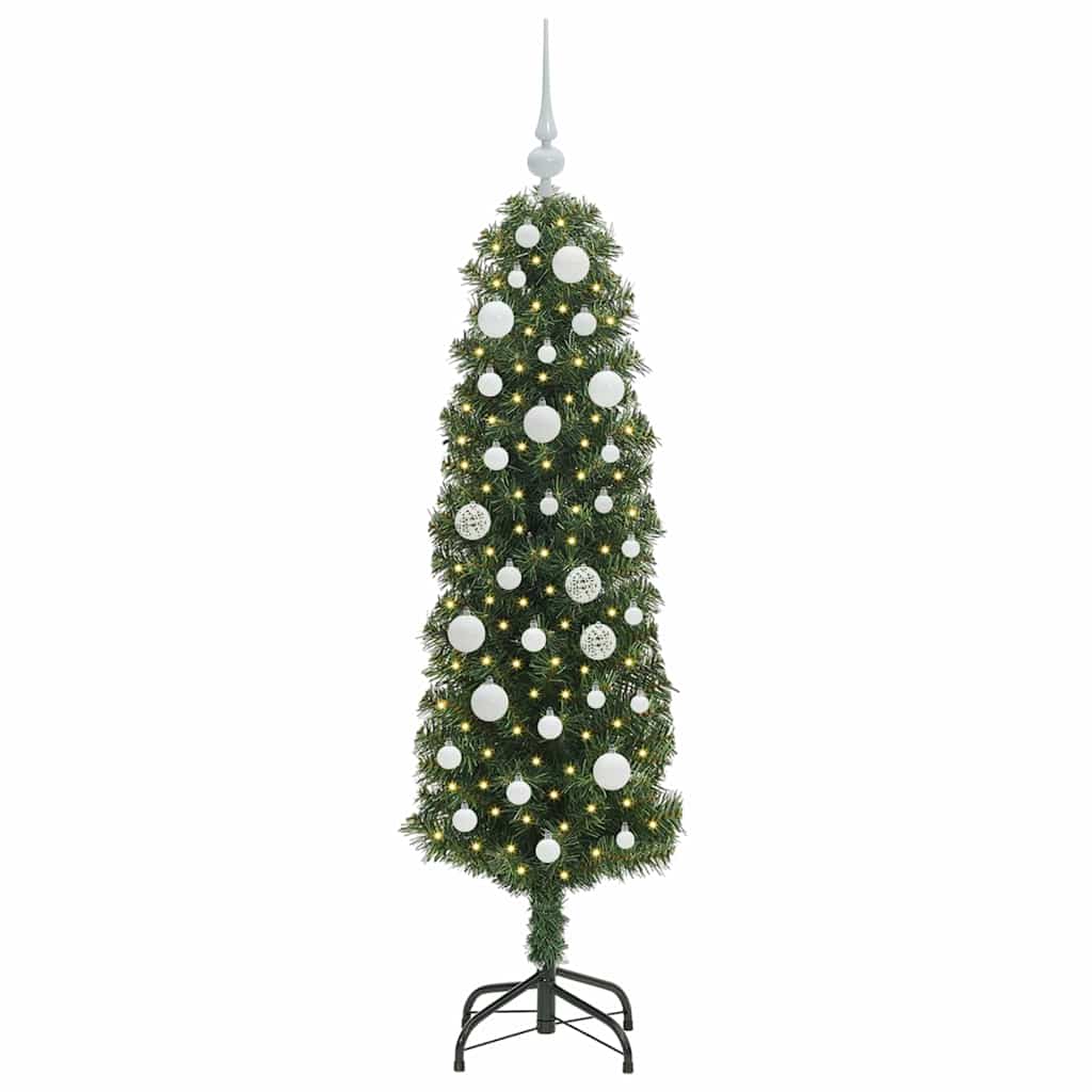 vidaXL Sztuczna choinka z podstawą Zielony 150 cm PVC, stal i plastik