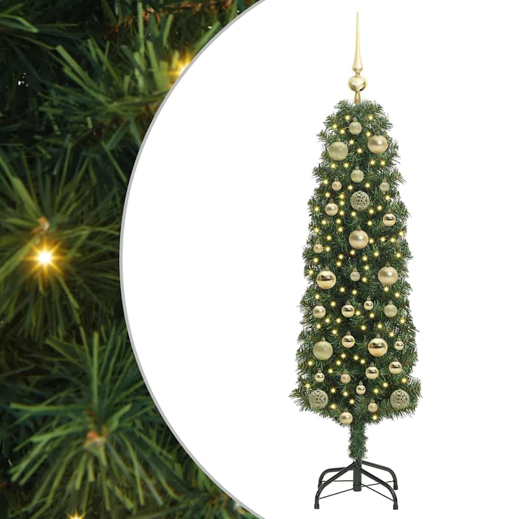 vidaXL Sztuczna choinka z podstawą Zielony 150 cm PVC, stal i plastik