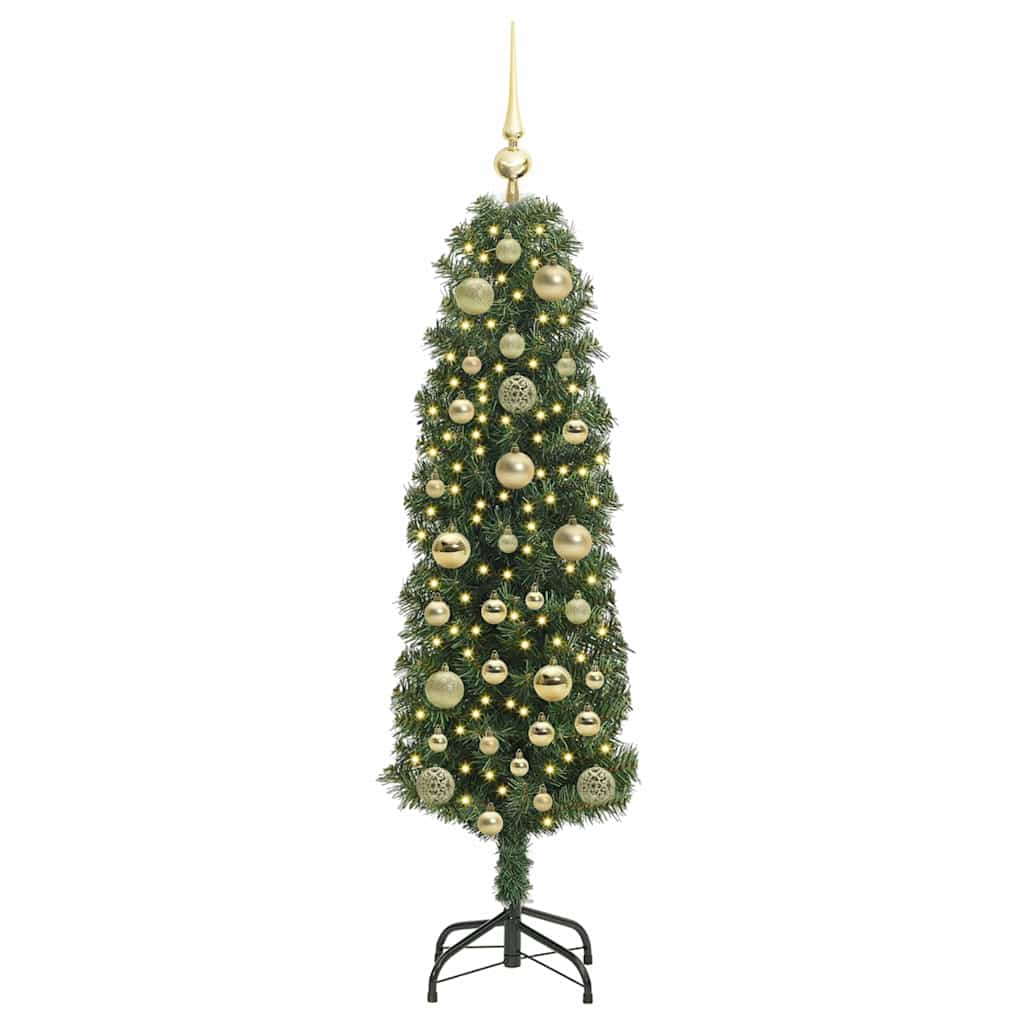 vidaXL Sztuczna choinka z podstawą Zielony 150 cm PVC, stal i plastik