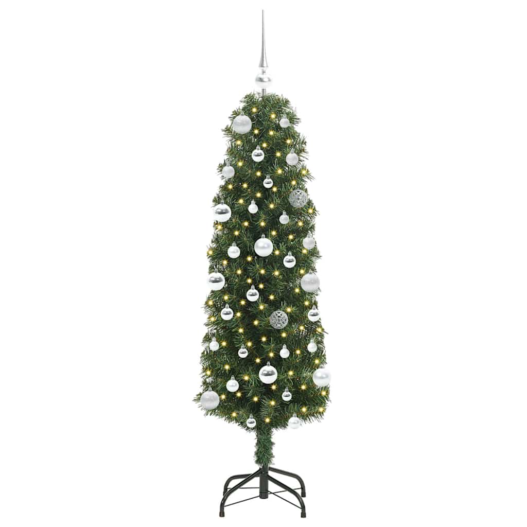 vidaXL Sztuczna choinka z podstawą Zielony 150 cm PVC, stal i plastik