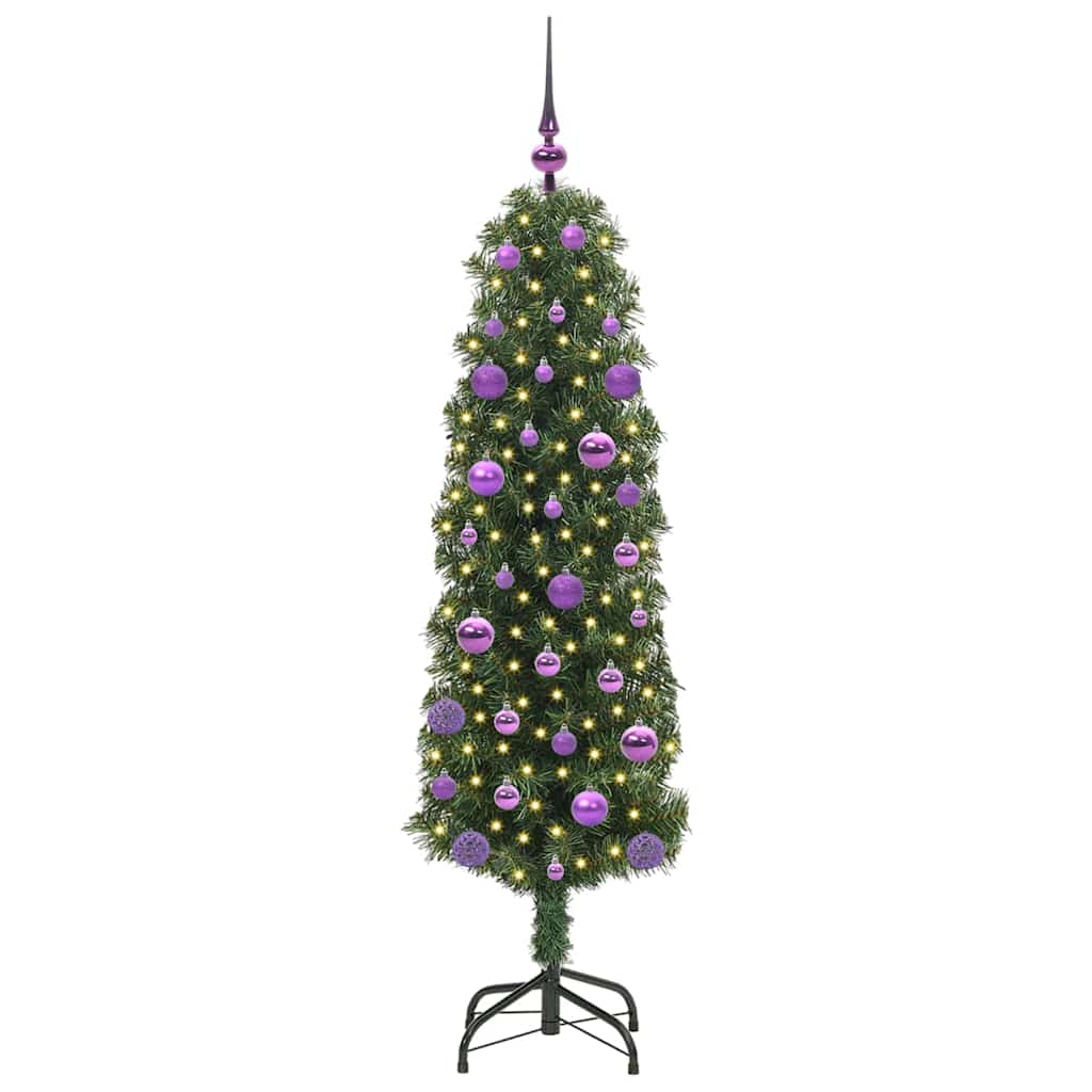 vidaXL Sztuczna choinka z podstawą Zielony 150 cm PVC, stal i plastik