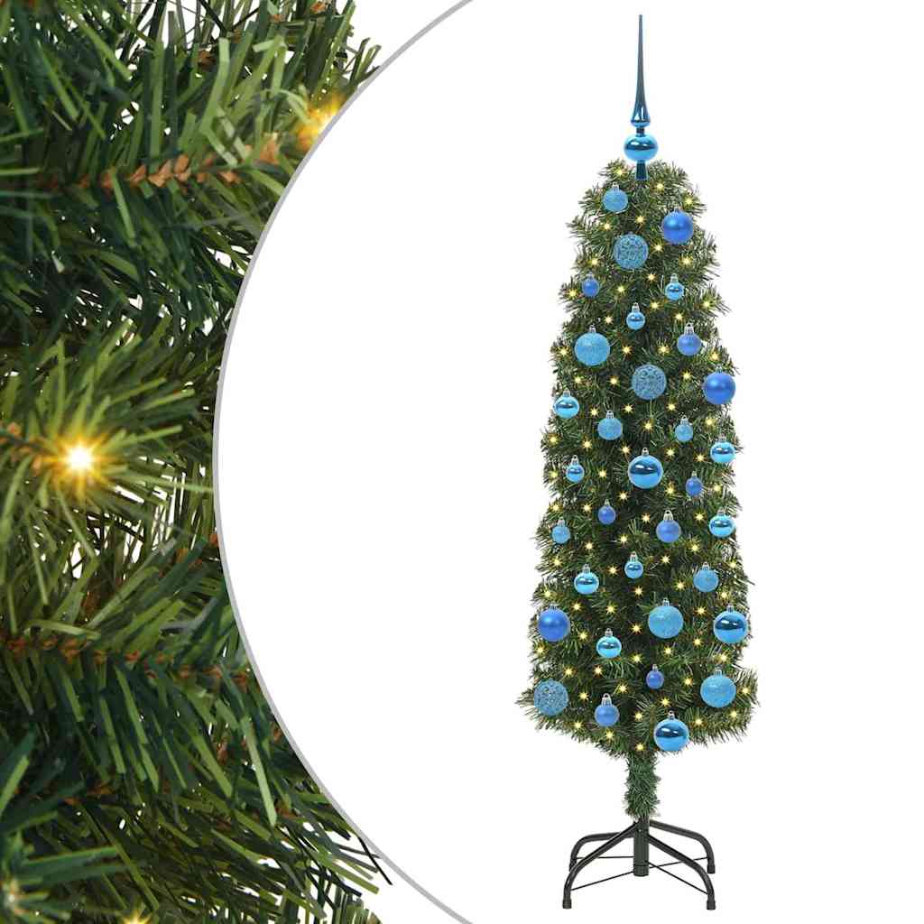 vidaXL Sztuczna choinka z podstawą Zielony 150 cm PVC, stal i plastik