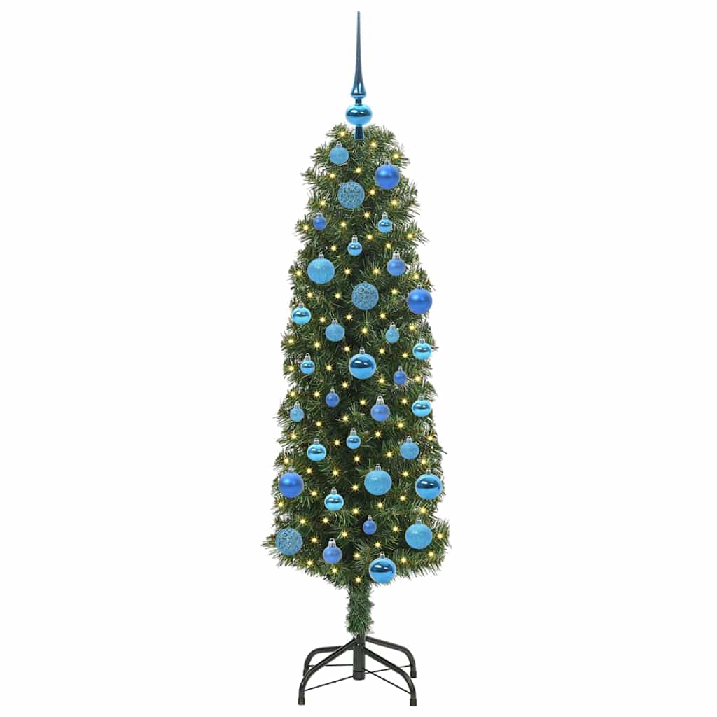 vidaXL Sztuczna choinka z podstawą Zielony 150 cm PVC, stal i plastik
