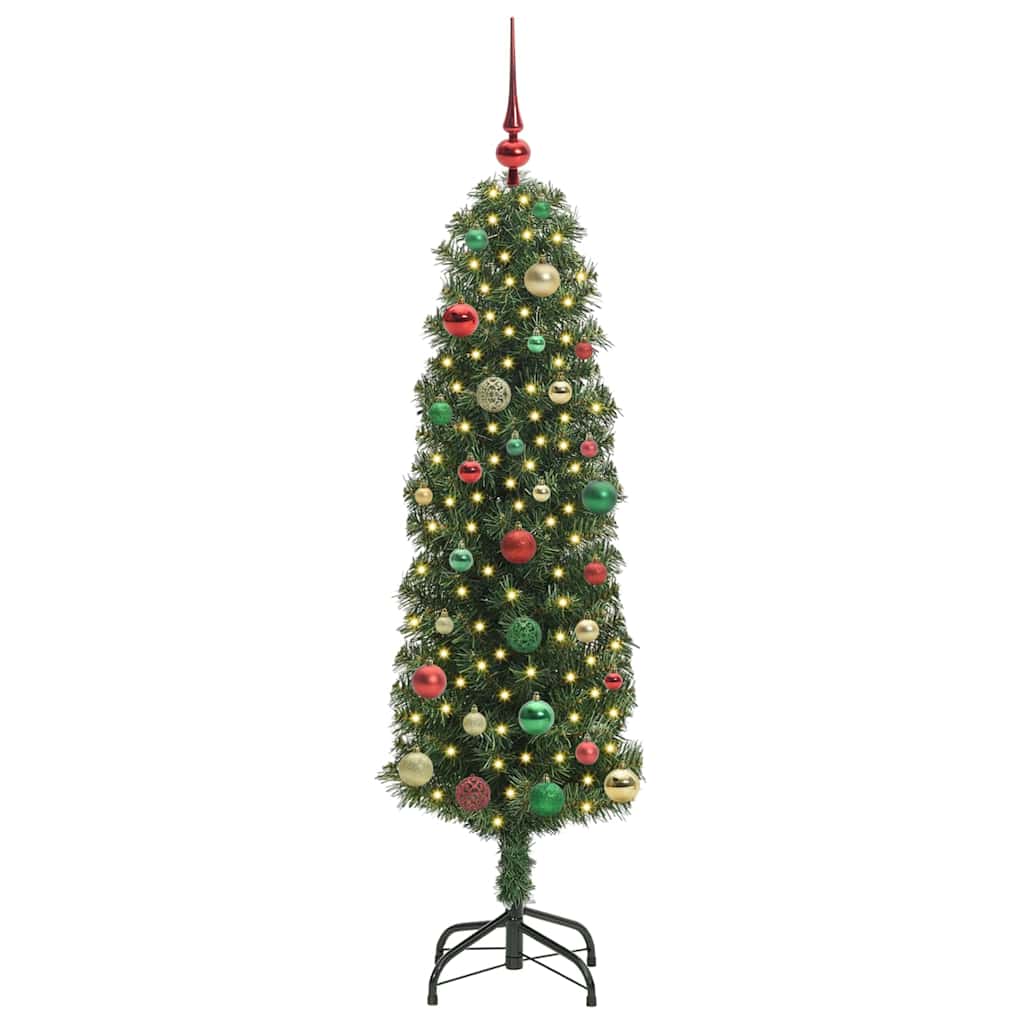 vidaXL Sztuczna choinka z podstawą Zielony 150 cm PVC, stal i plastik