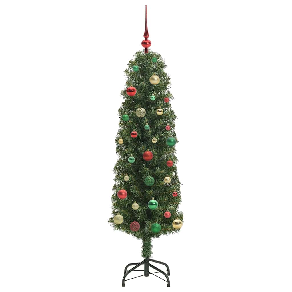 vidaXL Sztuczna choinka z podstawą Zielony 150 cm PVC, stal i plastik