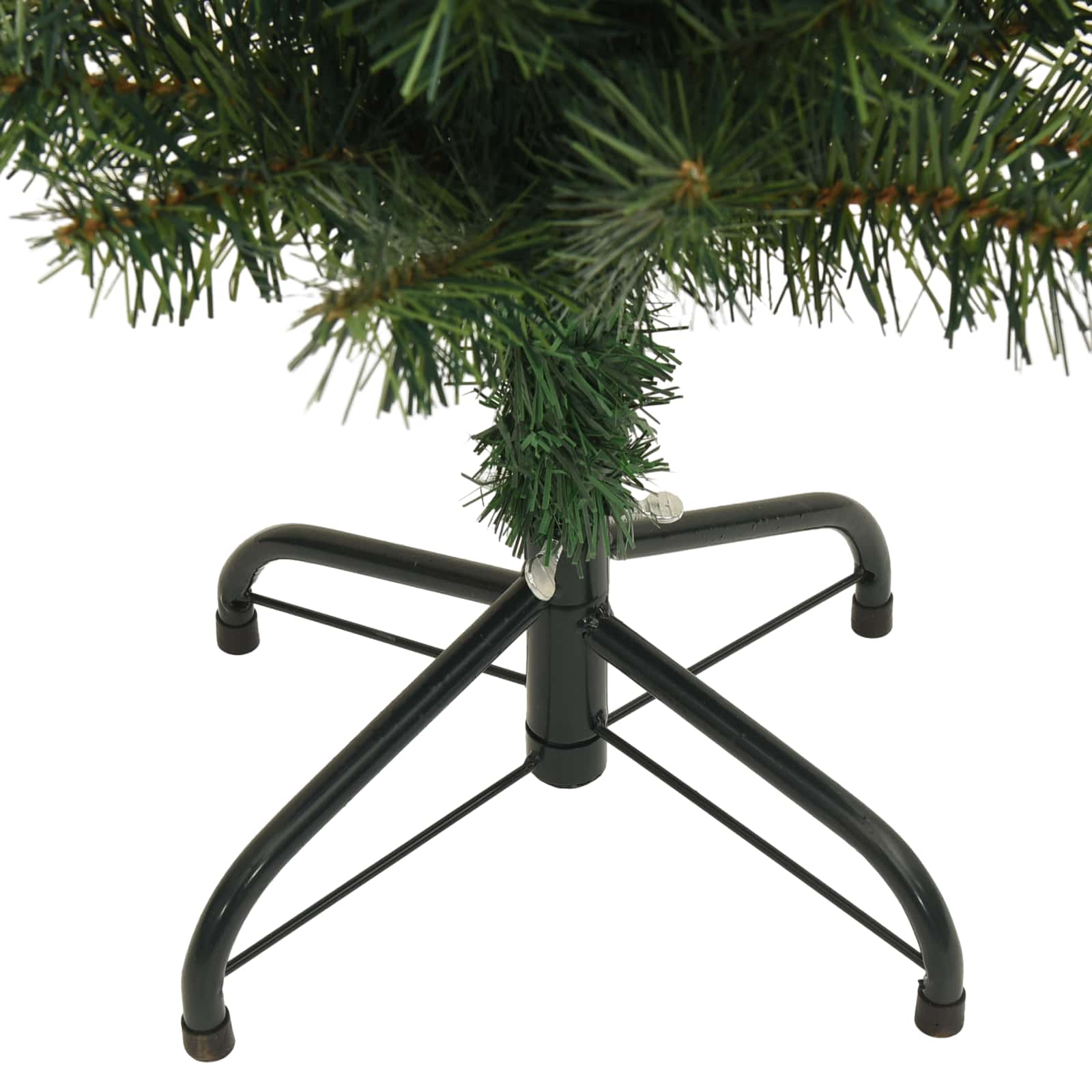 vidaXL Sztuczna choinka z podstawą Zielony 180 cm PVC, stal i plastik