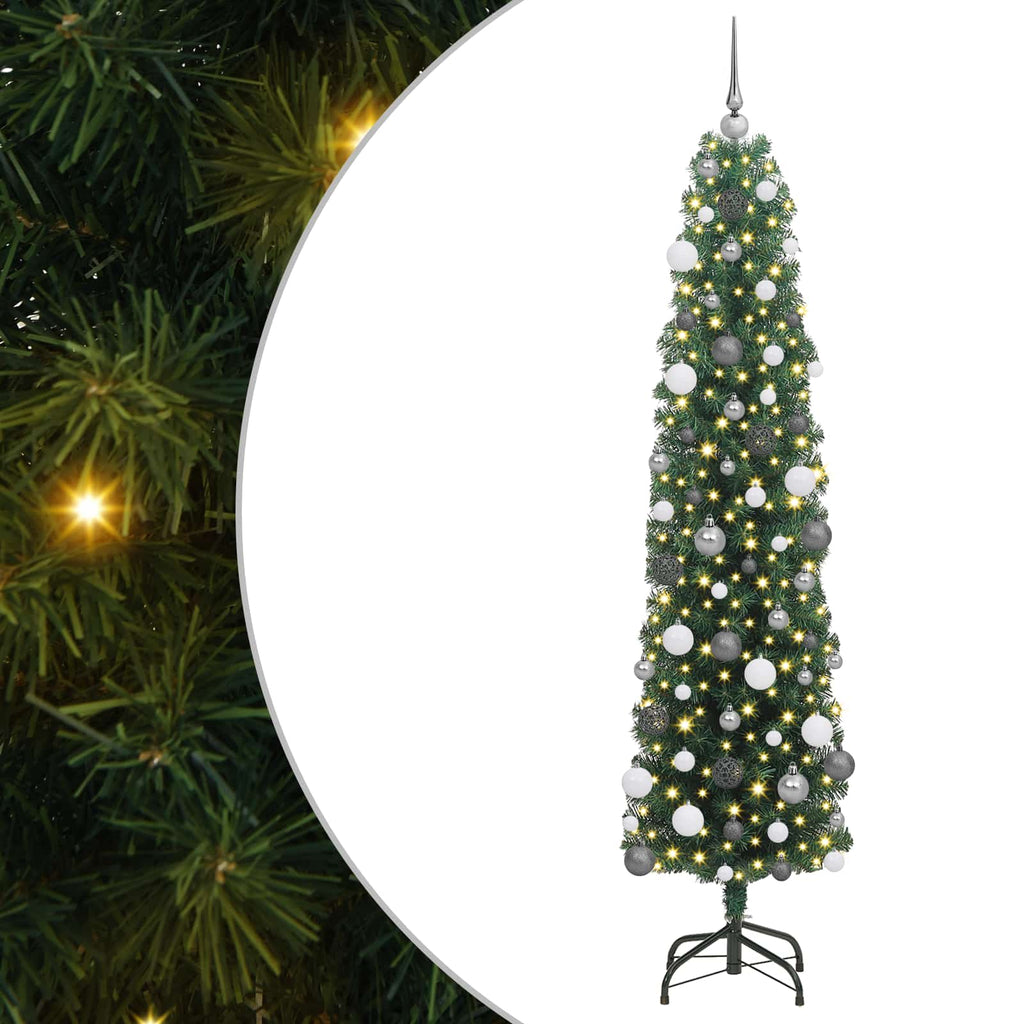 vidaXL Sztuczna choinka z podstawą Zielony 180 cm PVC, stal i plastik
