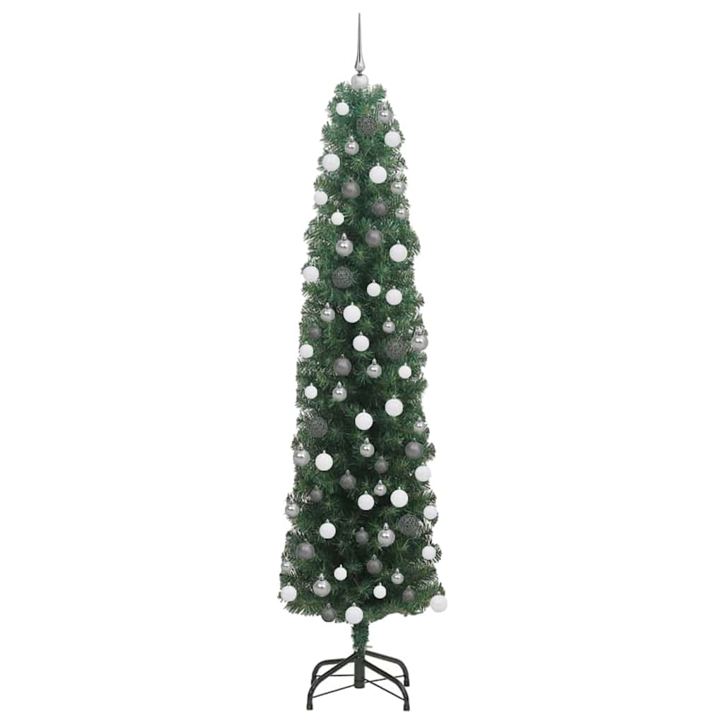 vidaXL Sztuczna choinka z podstawą Zielony 180 cm PVC, stal i plastik