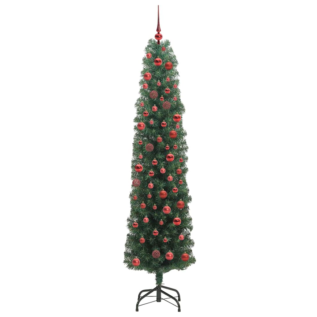 vidaXL Sztuczna choinka z podstawą Zielony 180 cm PVC, stal i plastik