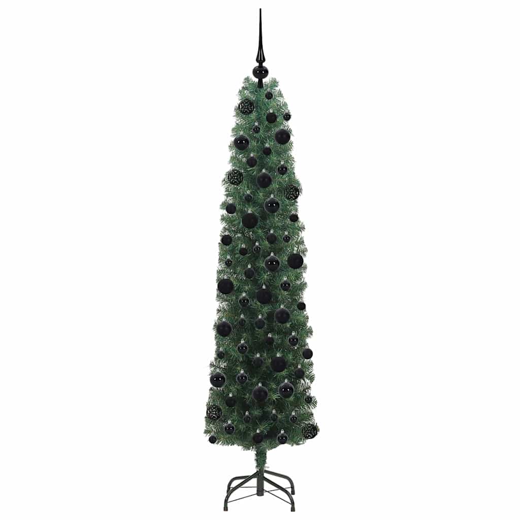vidaXL Sztuczna choinka z podstawą Zielony 180 cm PVC, stal i plastik