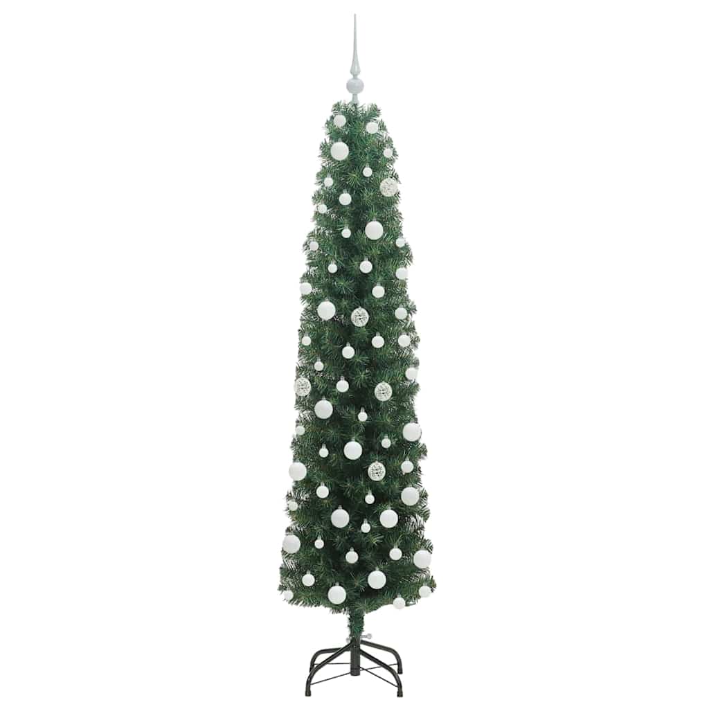 vidaXL Sztuczna choinka z podstawą Zielony 180 cm PVC, stal i plastik